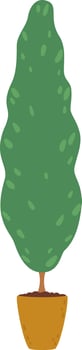 Lush green topiary tree adding elegance and a touch of nature indoors, enhancing interior design while fostering a calming atmosphere perfect for any living space vector