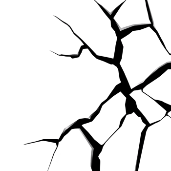 cracked surface with jagged lines creates dramatic and intense visual effect, resembling broken glass or fractured earth. transparency background enhances contrast and highlights cracks png