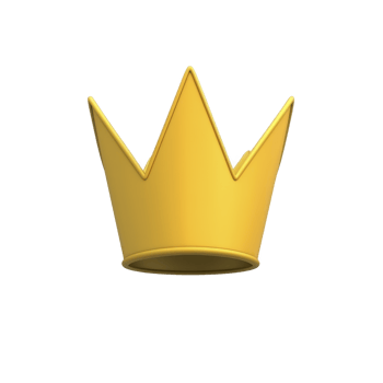 shiny golden crown with simple, elegant design, featuring three prominent points, symbolizes royalty and power. crown smooth surface and bright color convey sense of luxury and prestige png