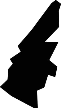 Al Khidhir Iraq silhouette map vector