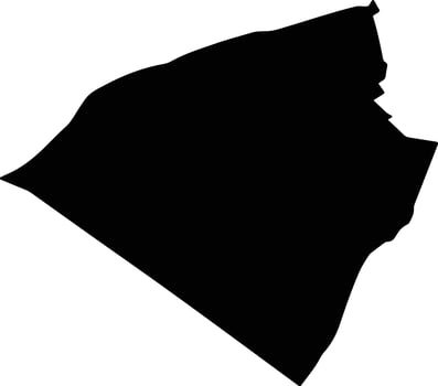 Al Najaf Iraq silhouette map vector