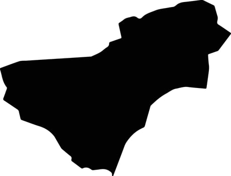 Alacakaya Turkey silhouette map vector