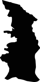 Alamudun Kyrgyzstan silhouette map vector