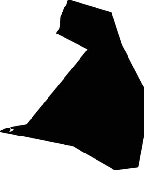 Alcobaca Portugal silhouette map vector
