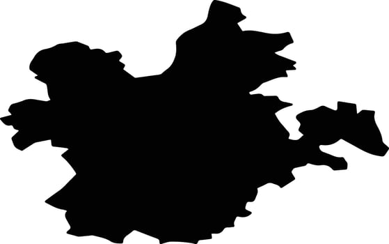Aleksinsky District Russia silhouette map vector