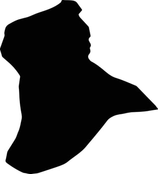 Aliabad Iran silhouette map vector