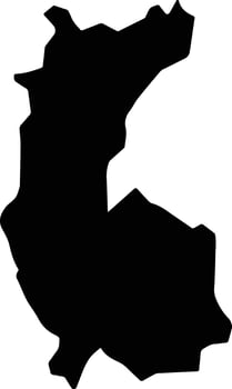 Alindao Central African Repu silhouette map vector