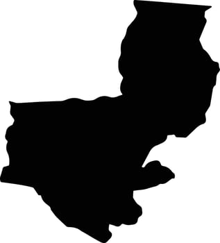 Alta Floresta Brazil silhouette map vector