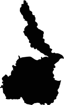 Alto Amazonas Peru silhouette map vector
