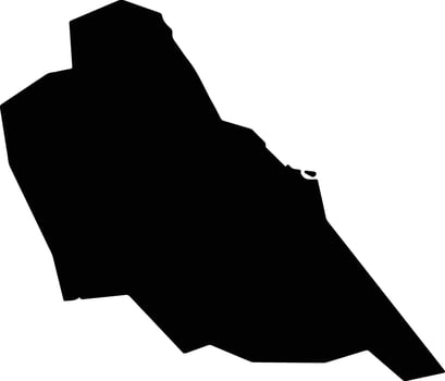 Ammochostos Cyprus silhouette map vector