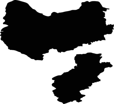 Amstetten Austria silhouette map vector