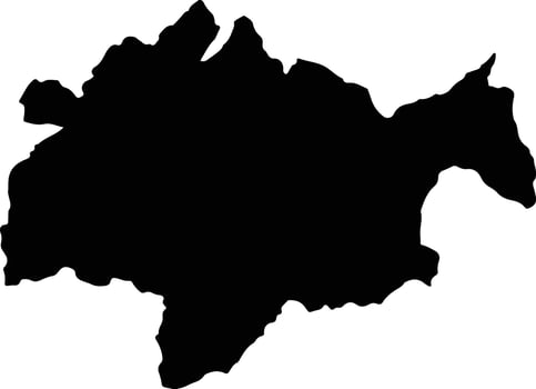 Angaraes Peru silhouette map vector
