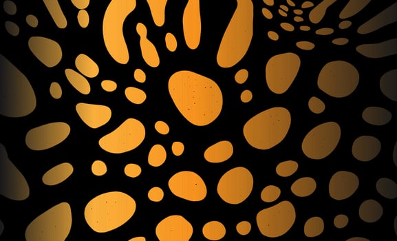 a black and orange abstract pattern with spots vector