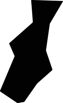Armenochori Cyprus silhouette map vector
