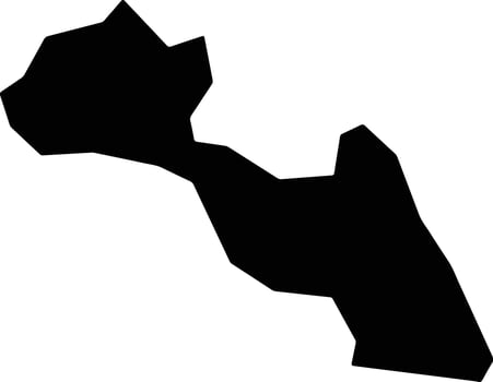 Arochukwu Nigeria silhouette map vector