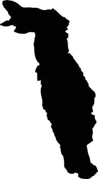 ARPASU DE JOS Romania silhouette map vector