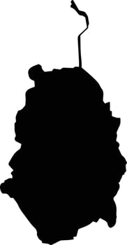 Arrondissement Ouanaminthe Haiti silhouette map vector