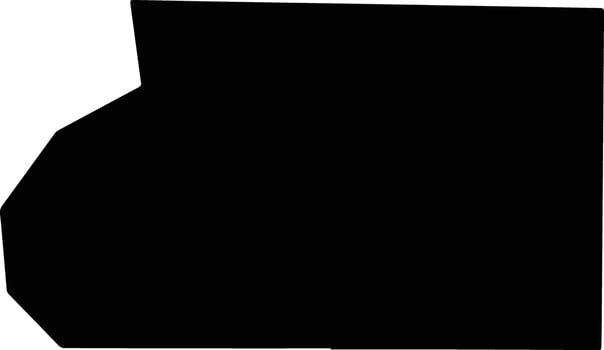 Ashley United States silhouette map vector