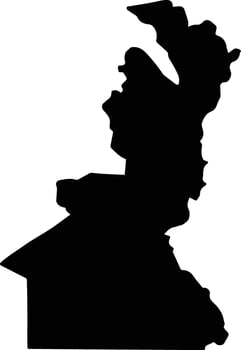 Askenish Jamaica silhouette map vector