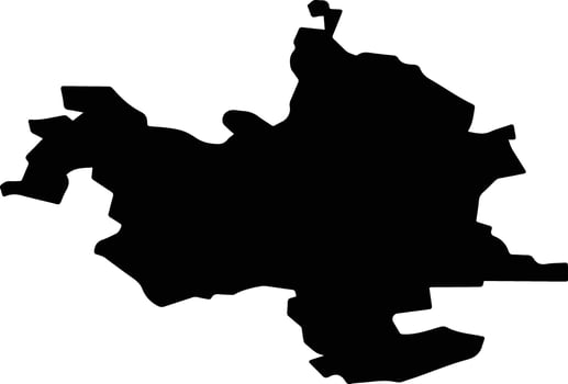 Atninsky District Russia silhouette map vector