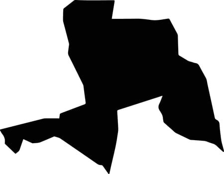 Ayawaso West Ghana silhouette map vector