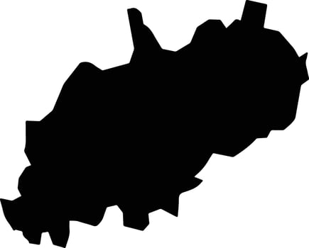 Ba Ria Vietnam silhouette map vector