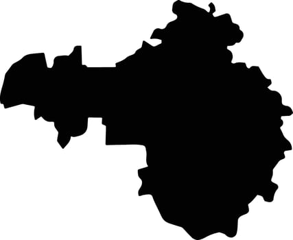Bac Tan Uyen Vietnam silhouette map vector