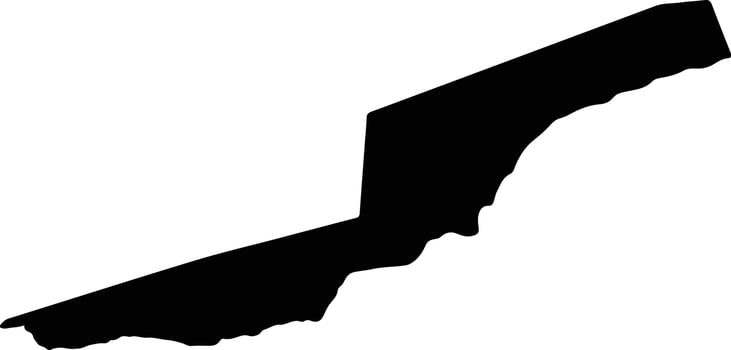 Balakavaskyi Ukraine silhouette map vector
