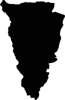 BALILESTI Romania silhouette map vector
