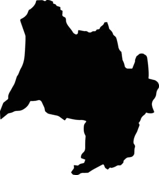 Banga Angola silhouette map vector
