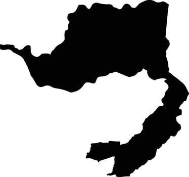 Barranco De Loba Colombia silhouette map vector