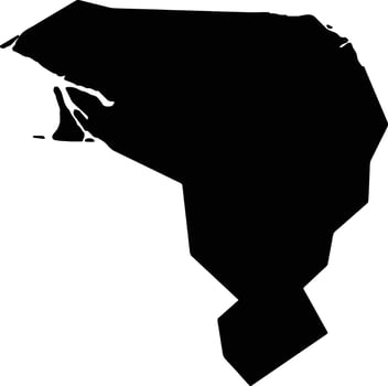 Barroquinha Brazil silhouette map vector