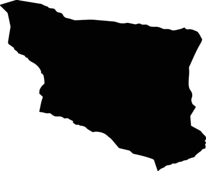 Batshireet Mongolia silhouette map vector