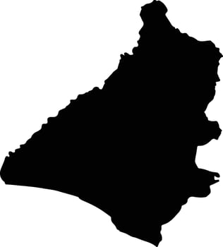 Beloha Madagascar silhouette map vector