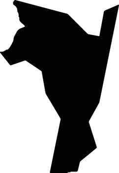 Benevides Brazil silhouette map vector