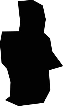 Bernardino de Campos Brazil silhouette map vector