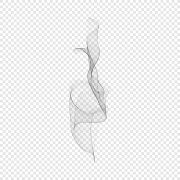 Smoke . Black isolated cigarette vapor. Steam transparent effect. Vapour on white background. fume eps illustration vector