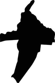 Bom Jesus da Lapa Brazil silhouette map vector