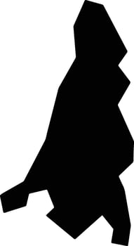 Brejetuba Brazil silhouette map vector