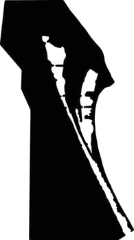 Brevard United States silhouette map vector