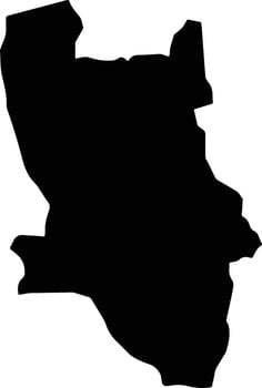 Burnt Savannah Jamaica silhouette map vector