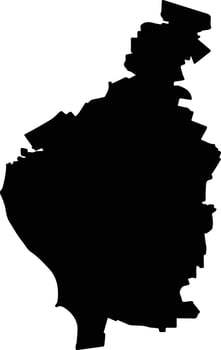 Caborca Mexico silhouette map vector