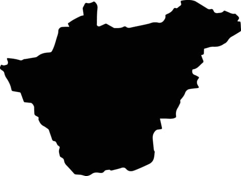 Cam Lo Vietnam silhouette map vector
