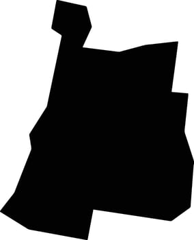 Campbell Town Jamaica silhouette map vector