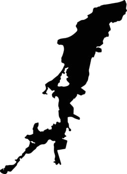 Cartagena De Indias Colombia silhouette map vector