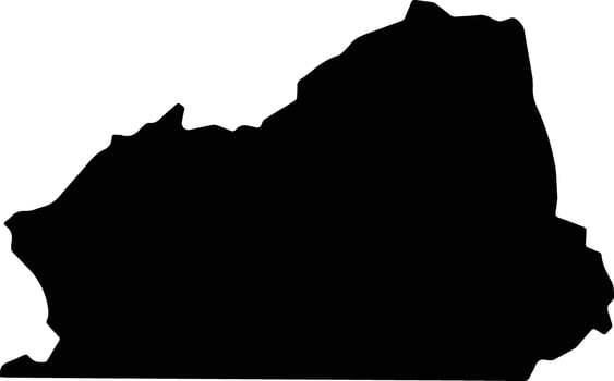 Cash Hill Jamaica silhouette map vector