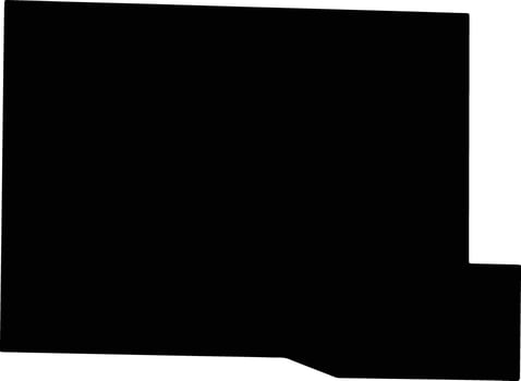 Cass United States silhouette map vector