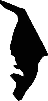 Cave Jamaica silhouette map vector