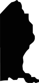 Cayo North Belize silhouette map vector