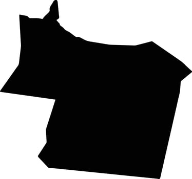 Central Honiara Solomon Islands silhouette map vector